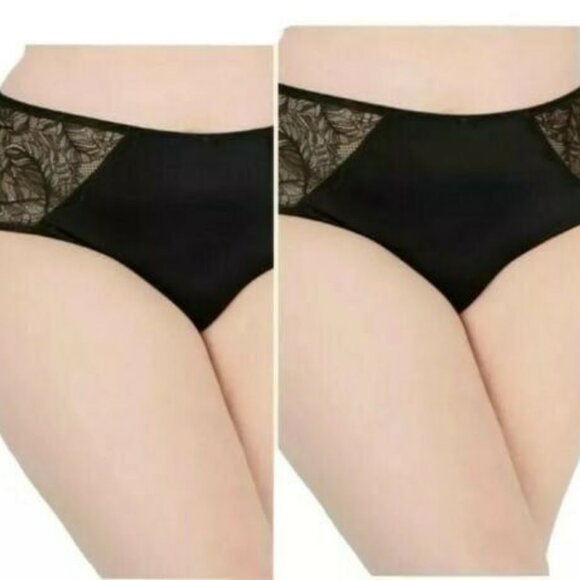BOGO INC International Concepts Womens Lace Inset Hipster Panties Black 3X NEW - Picture 1 of 8
